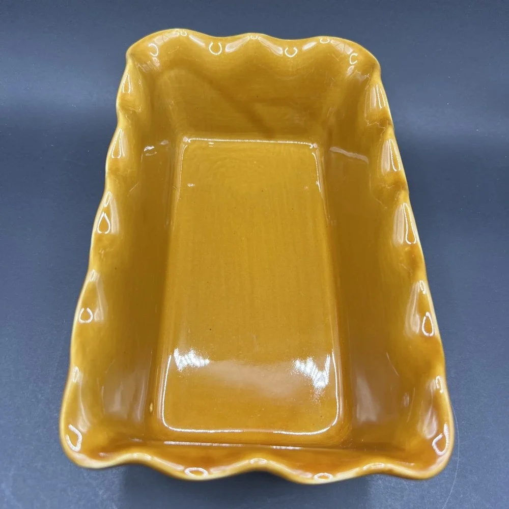 Savinio Designs Stoneware Brown Rectangle Casserole/Bread Baking Dish 9x5x3